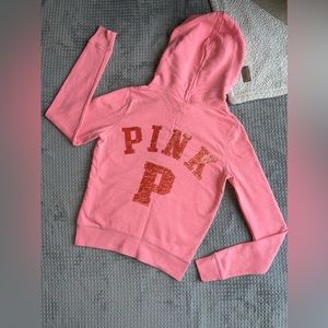 VS PINK Bling Zip Up Hoodie